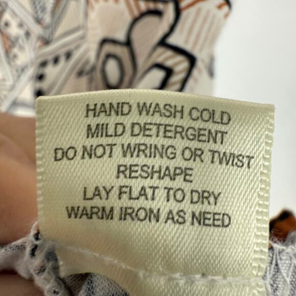 Lovestitch Santa Fe Tassel Dress Womens Size M Ivory Tribal Print Gypsy Bohemian - Picture 10 of 10